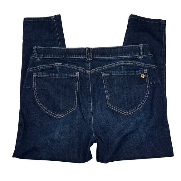 Democracy "Ab"solution Ankle Skimmer Indigo Denim Skinny Jeans Size 16 - Picture 5 of 13
